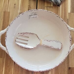 Tommy Bahama White and Brown Melamine Serveware Set